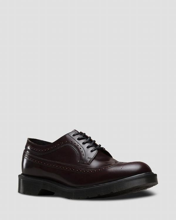 Dr Martens Dámské Polobotky 3989 Boanil Brush Červené, CZ-970428